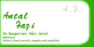 antal hazi business card